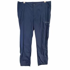 Columbia PFG Pants Womens 12 Blue Nylon Omni Shade Cargo Pocket Fishing Outdoor